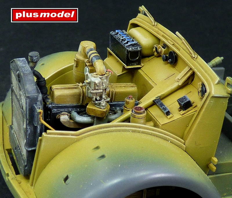 Detailní set motorového prostoru Opel Blitz - Tamiya-1